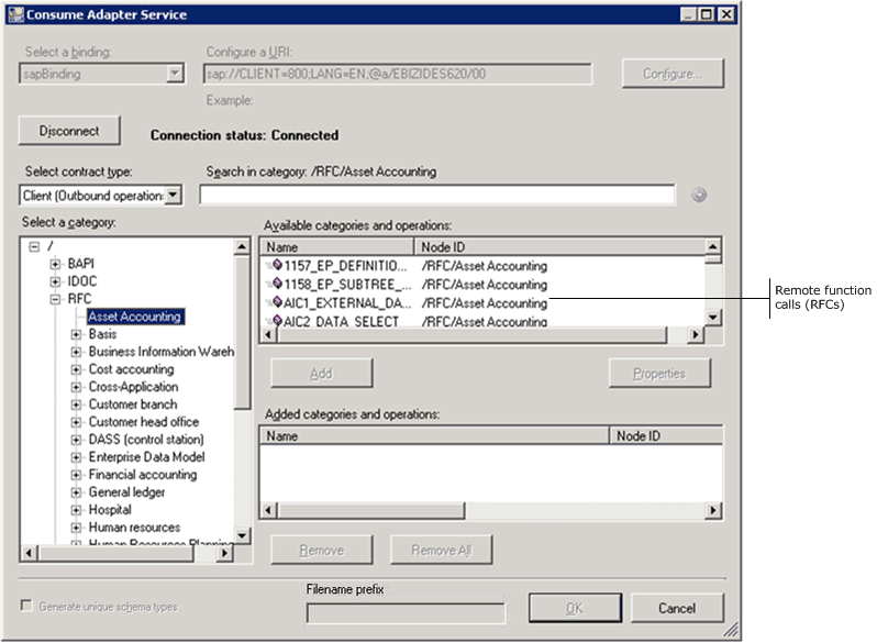 Durchsuchen von RFCs in einer Funktionsgruppe