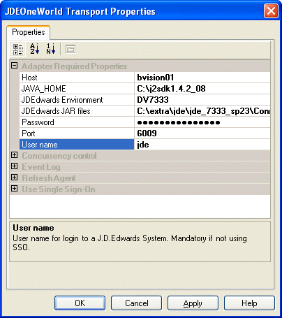 JDOneWorld-Transporteigenschaften