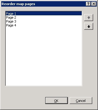 Nach oben oder unten verschieben, um Rasterseiten Reorder_map_pages neu anzuordnen