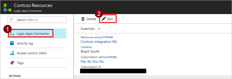 Logic Apps-Konnektor bearbeiten