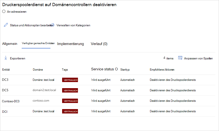 Deaktivieren Sie die Sicherheitsbewertung des Druckspoolerdiensts.