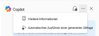 Screenshot: Security Copilot in der erweiterten Suche mit dem Symbol mit den Auslassungspunkten der Einstellungen.