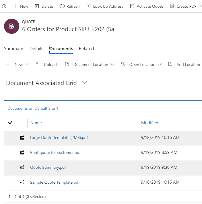 PDF-Dokumente zur SharePoint-Site hinzugefügt