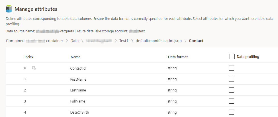 Dialogfeld zur Auswahl der Datenprofilerstellung.