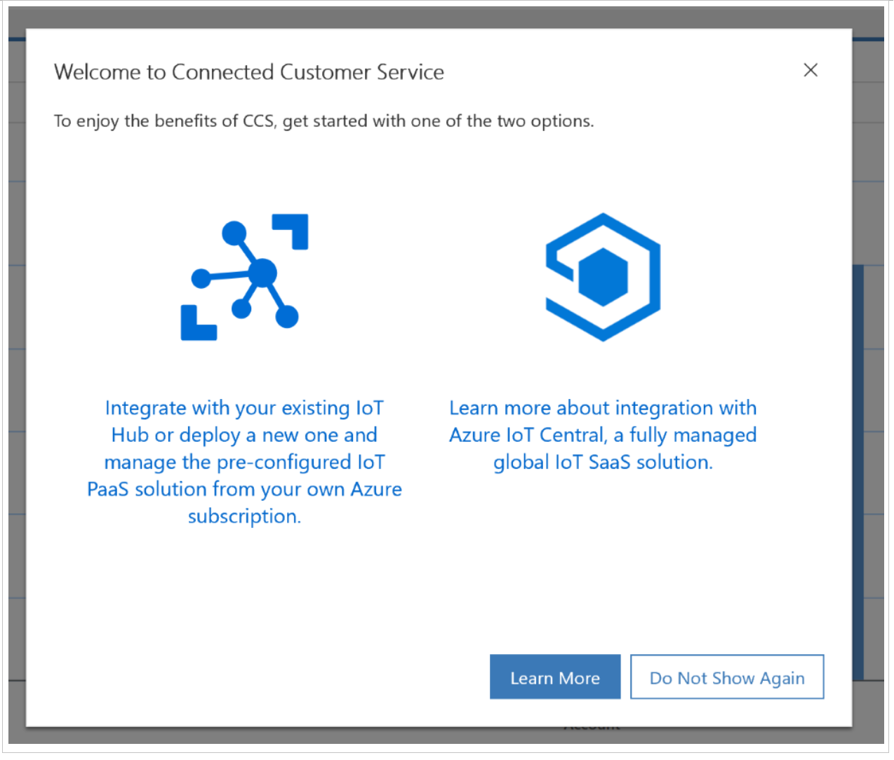 Screenshot der IoT-Warnungsfelder in Connected Customer Service.