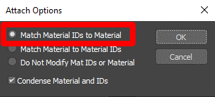 Befehl „Match Material IDs“.