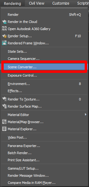 Option „Scene Converter“.