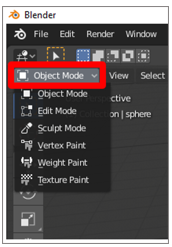 Blender – Object Mode.