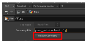 Schaltfläche „Reload Geometry“.