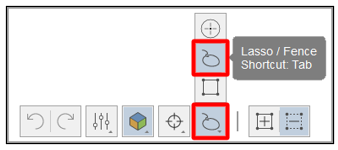 Tool „Lasso/Fence“.