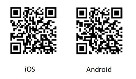 QR Codes, um die App zu installieren.