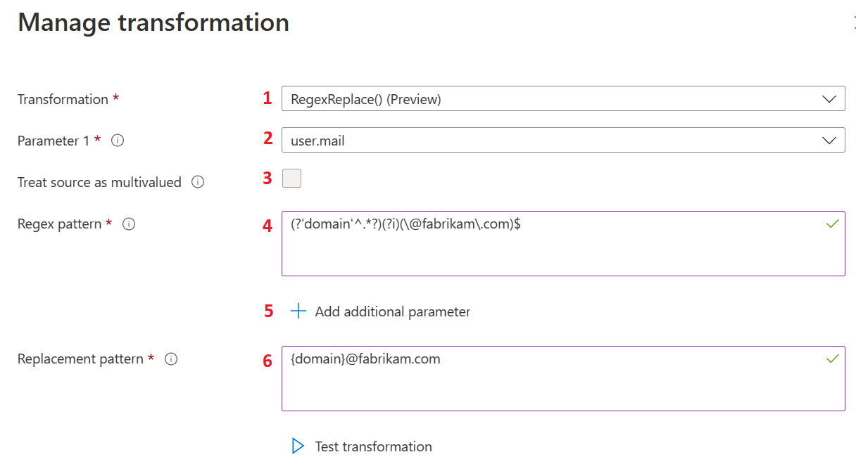 Screenshot: Transformation der ersten Ebene