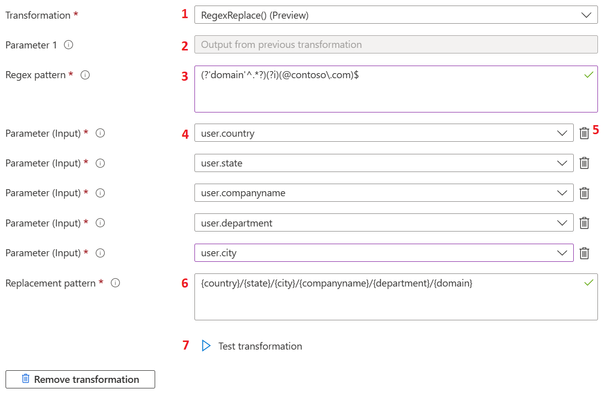 Screenshot: Transformation der zweiten Ebene