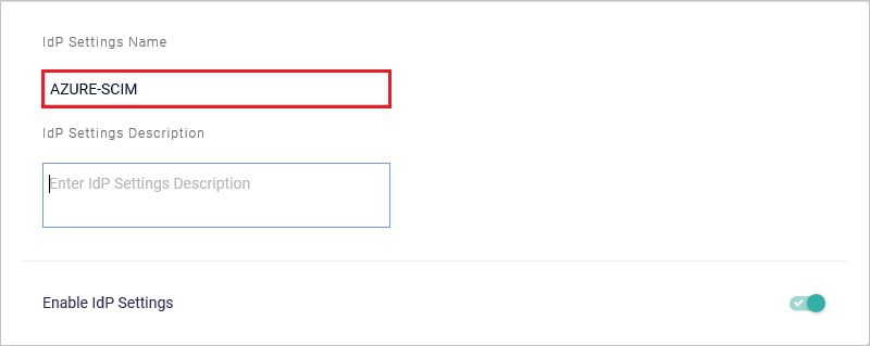 Meta Networks Connector, IdP-Name