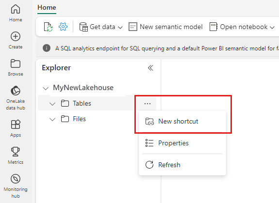 Screenshot zum Erstellen eines neuen Kontextmenüelements.