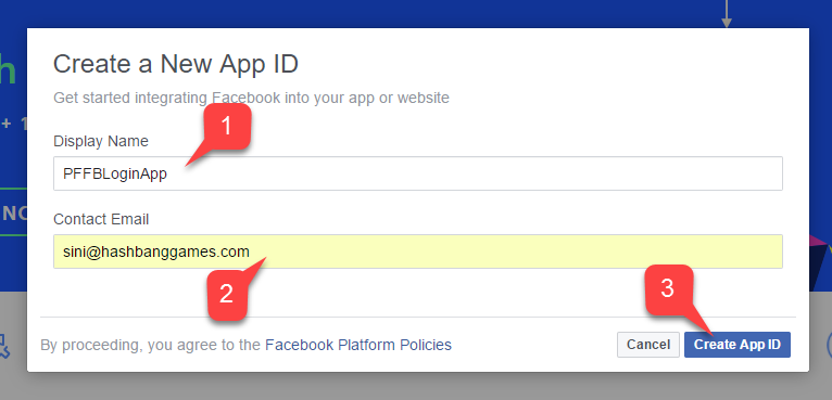 Neue App-ID bei Facebook