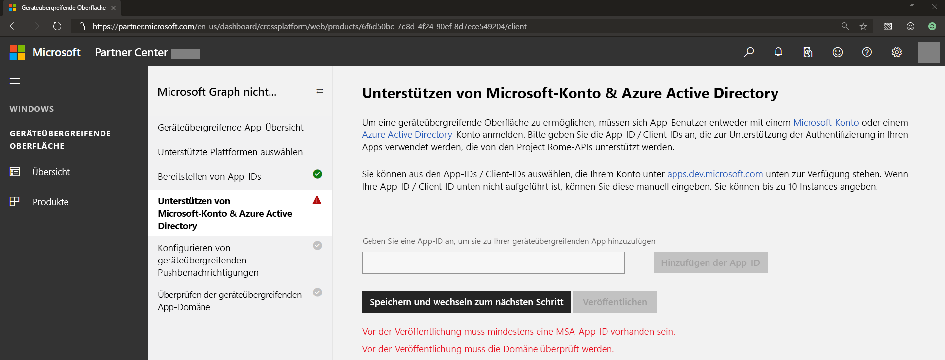 Bereitstellen von Client-IDs für die Azure-App-Registrierung für MSA und Microsoft Entra ID