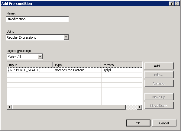 Screenshot of curly brace RESPONSE underscore STATUS curly brace set as an input and 3 backslash d backslash d set as the pattern.