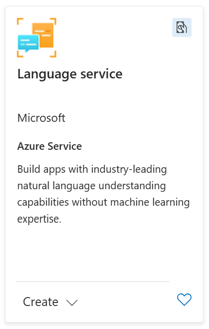 Ein Screenshot mit dem Azure Language Service