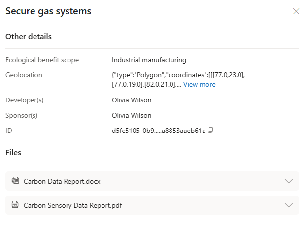 Screenshot des Seitenbereichs Details zum modularen Leistungsprojekt