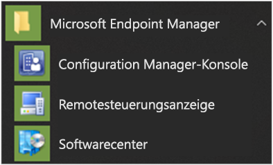 Microsoft Endpoint Manager Startmenü-Symbole