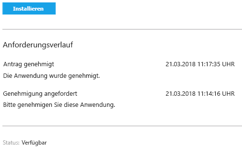 Softwarecenter-App-Installation genehmigt