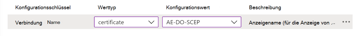 Ändern des Verbindungsnamens in einer VPN-App-Konfigurationsrichtlinie in Microsoft Intune Beispiel