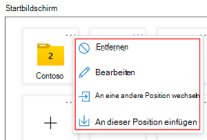 Screenshot: Verschieben Von Apps und Ordnern an verschiedene Speicherorte auf dedizierten Android Enterprise-Geräten, die im Multi-App-Modus in Microsoft Intune ausgeführt werden