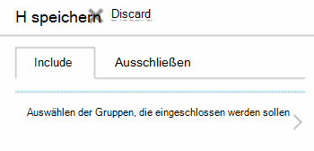 Einschließen der Gerätegruppen für die Zuweisung des Profils in Microsoft Intune.