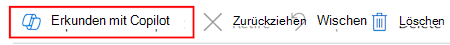 Screenshot, der zeigt, wo Sie ein Gerät und dann in Microsoft Intune oder Intune Admin Center mit Copilot erkunden auswählen.