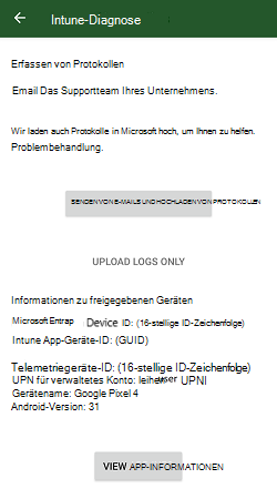 Intune Diagnose-Ui
