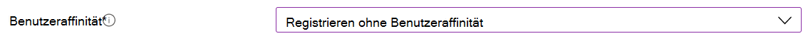 Registrieren Sie im Intune Admin Center und Microsoft Intune iOS-/iPadOS-Geräte mit Apple Configurator. Wählen Sie ohne Benutzeraffinität registrieren aus.