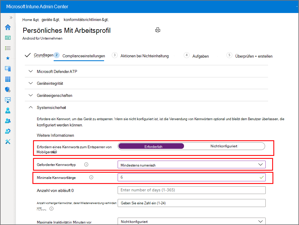 Screenshot: Erstellen einer Gruppe in Microsoft Intune