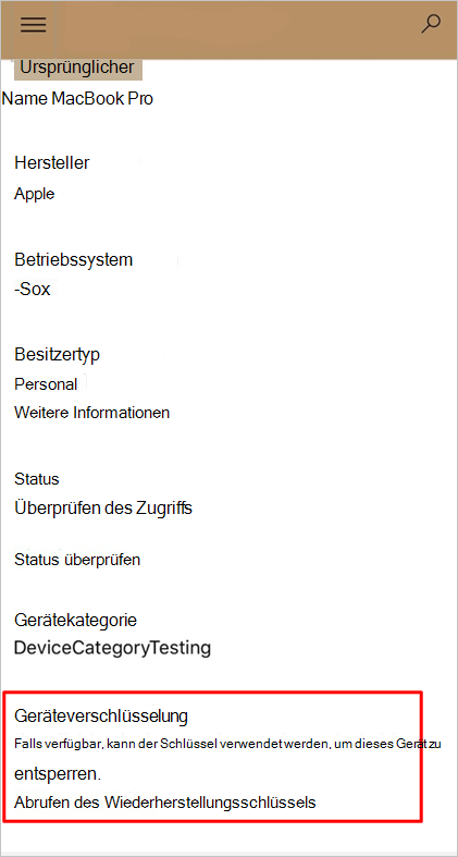 Screenshot: Unternehmensportal Website mit hervorgehobenem Abschnitt 