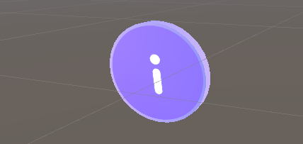 Screenshot des InformationButton-Prefab in der Szene.