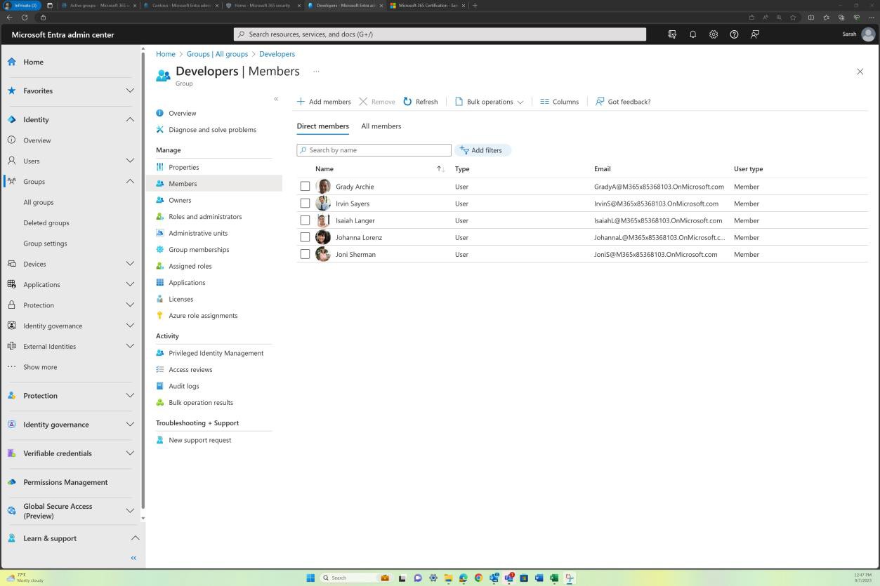 Microsoft Entra Admin Center-Entwickler.