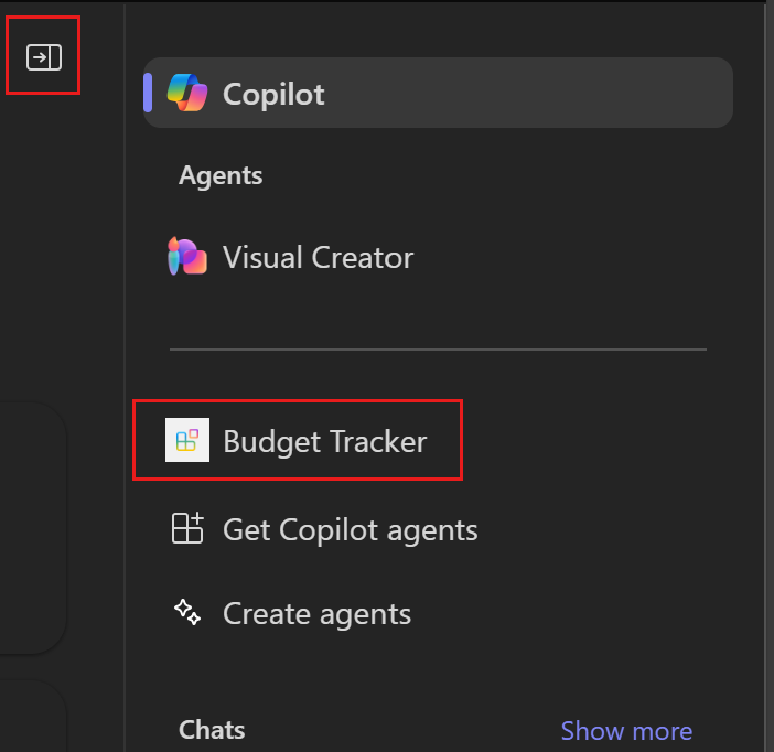 Screenshot der Liste der Copilot-Agents in Microsoft Teams