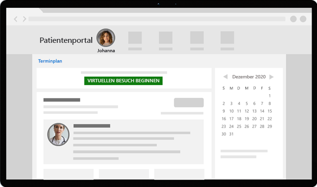 Patientenerfahrung eines virtuellen Termins.