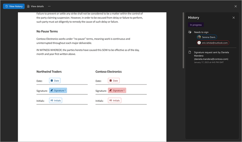 Screenshot der Registerkarte 