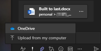 Screenshot der datei, die von OneDrive freigegeben oder von einem Computer hochgeladen wurde.