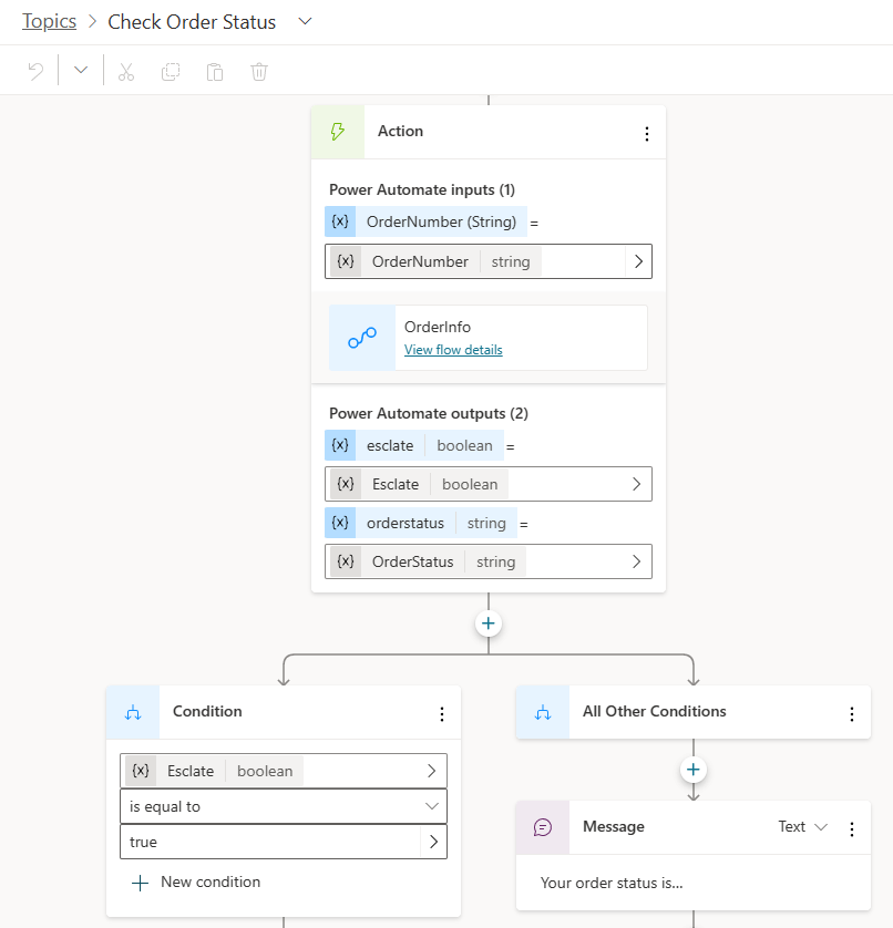 Screenshot der des Themas „Auftragsstatus überprüfen“.