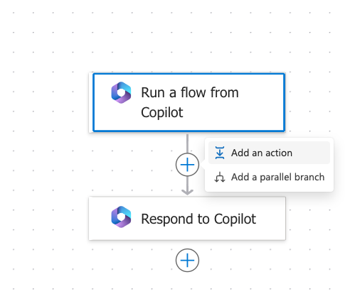 Screenshot der Schaltfläche „Flow-Aktion hinzufügen“.