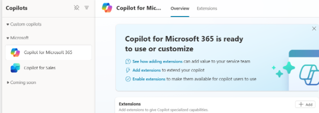 Copilot für Microsoft 365 anzeigen