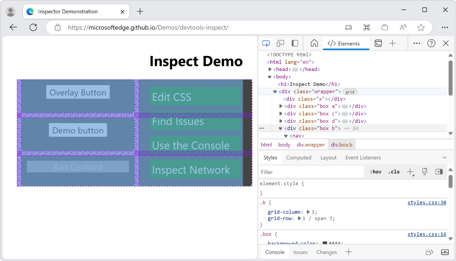 Ein Element, das über die CSS-Eigenschaft 