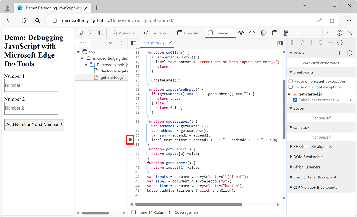 Ein bedingter Breakpoint für Codezeilen