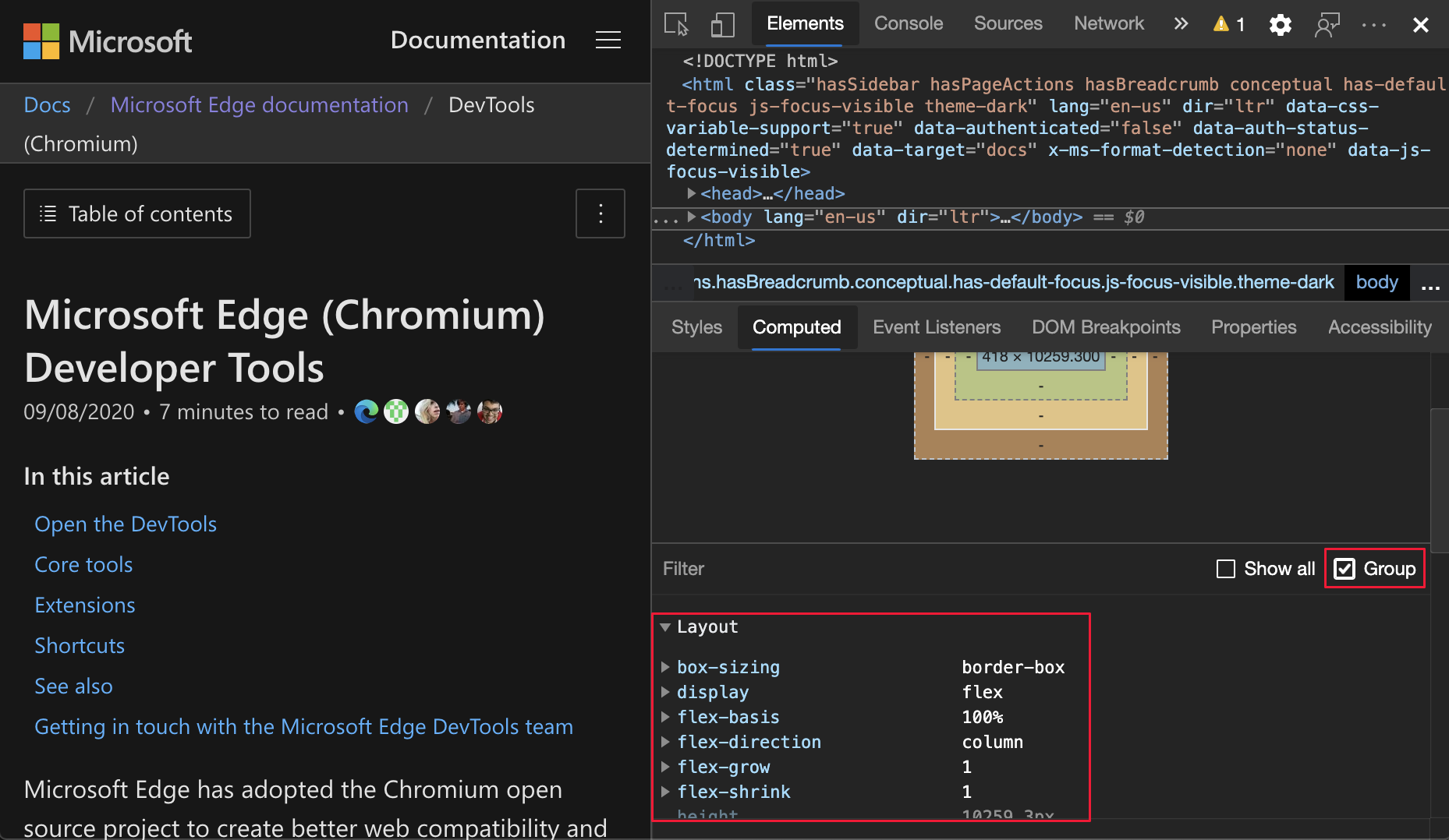 Gruppieren von CSS-Eigenschaften