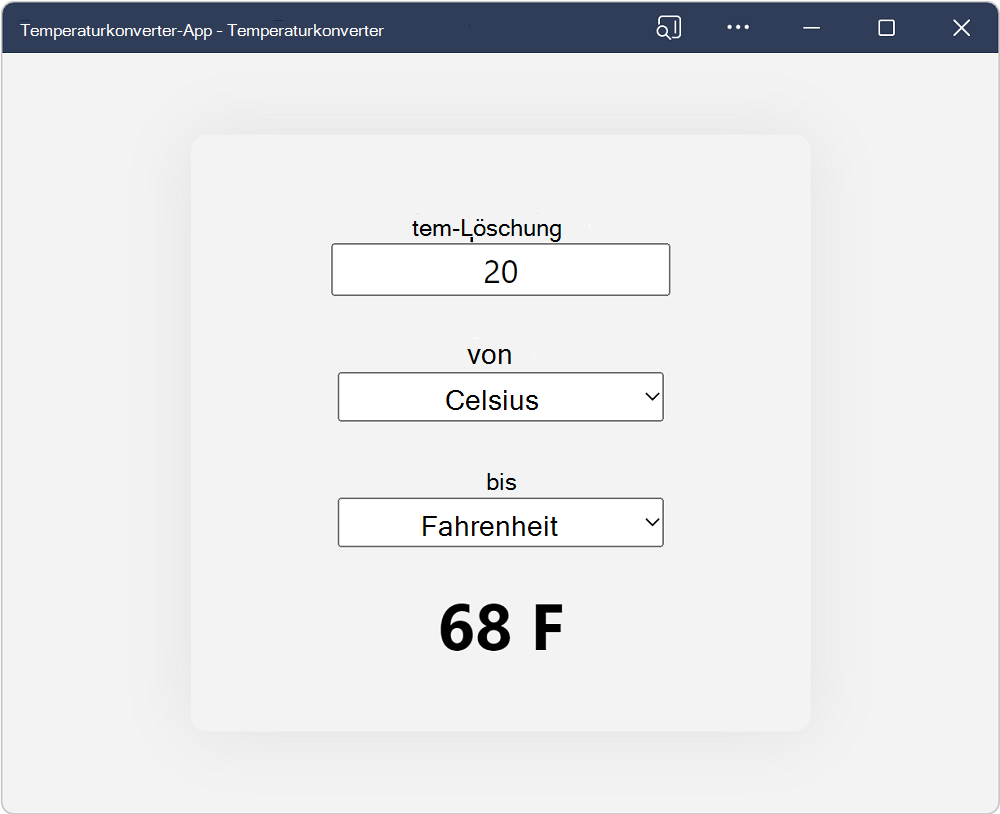 Die Beispiel-PWA, die in einem eigenen Fenster installiert und ausgeführt wird