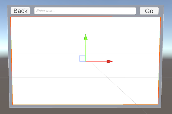 Die aktuelle Szene in der Szenenansicht von Unity