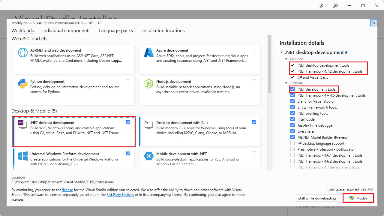 Visual Studio 2019-Dialogfeld 