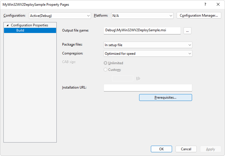 WebView2-Bereitstellungs-Visual Studio-Installer: Voraussetzungen einrichten